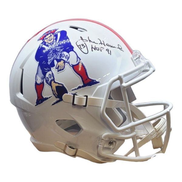 John Hannah Autographed Full-Size Replica Helmet