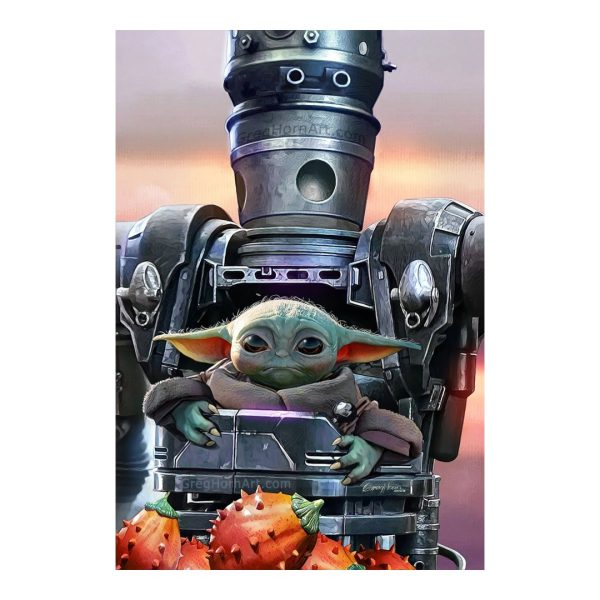 Greg Horn Signed 11x17 Grogu w/ IG-88