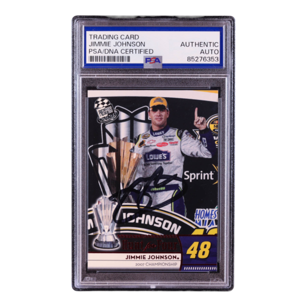 Jimmie Johnson Signed 2009 Press Pass Red #187/2007 (PSA)