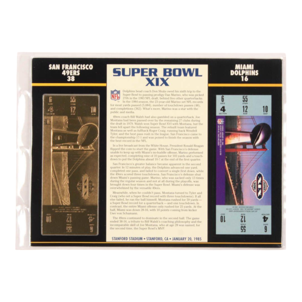 1985 Super Bowl 49ers vs Dolphins Tickets