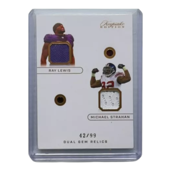 Ray Lewis/Michael Strahan 2024 Dual Relic/Numbered Keepsake Edition