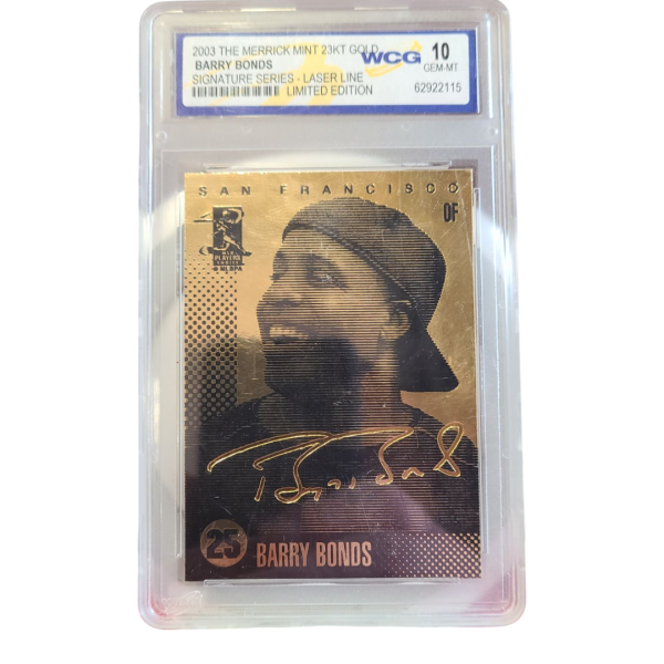Barry Bonds Giants 2003 24kt gold card WCG 10