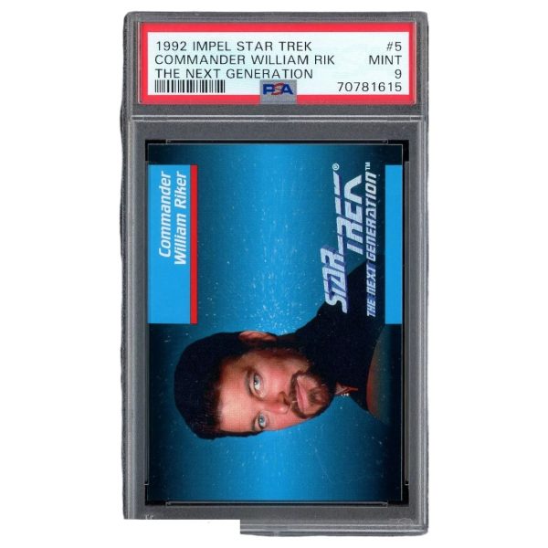 Commander William Riker 1992 Impel Star Trek TNG #5 PSA 9