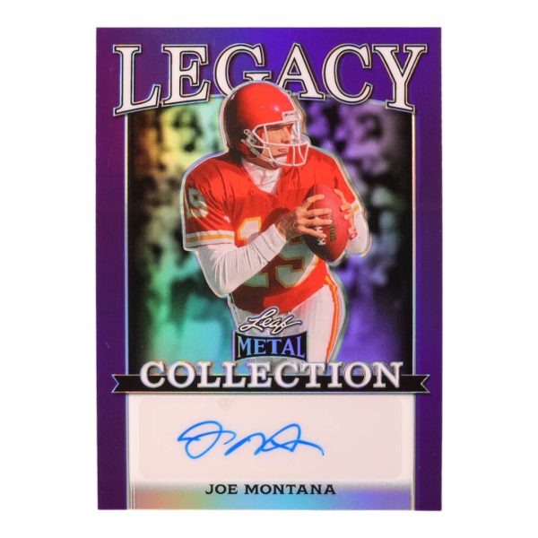2024 Joe Montana Leaf Legacy Autograph Purple Prismatic SP Variation #2/10